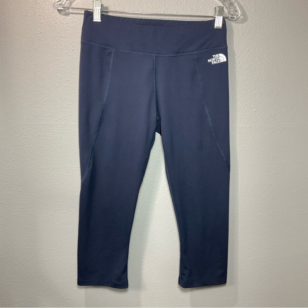The North Face Women's Dark Blue Cropped Capri Leggings Active Pant Size: S